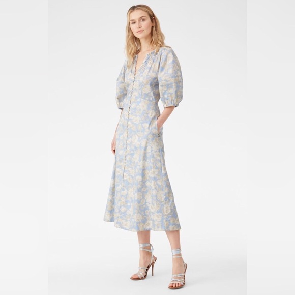 Rebecca Taylor Dresses & Skirts - NWT Rebecca Taylor Floral Puff Sleeve Midi Dress